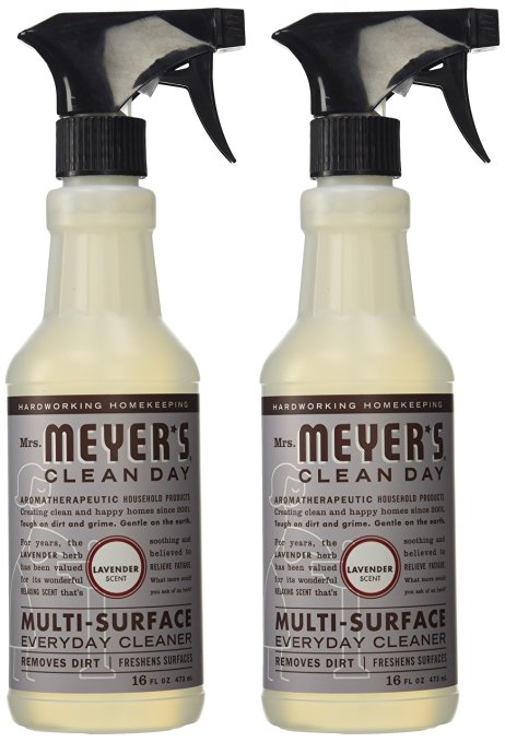 Mrs. Meyer's Clean Day Multi-Purpose Spray, Lavender,16 Oz(2 Pack)