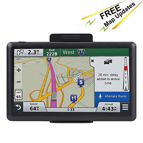 7 inch Navigation System for Cars, Car GPS Spoken Turn- to-Turn 8GB Vehicle GPS Navigator, Lifetime Map Updates