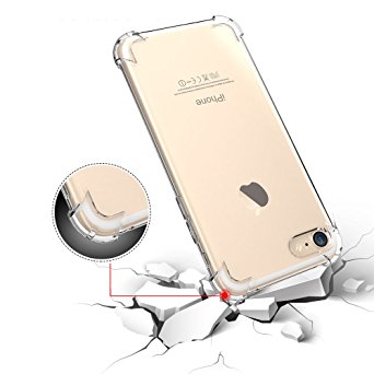 1 Pcs 5.5 Inch iPhone 7 Plus Clear Case Cover Extreme Thin Ultra Protective Case Soft Flexible TPU Transparent Skin Cases [Scratch-Proof] [Ultra Clear] [Liquid Skin] for Apple iPhone 7 Plus