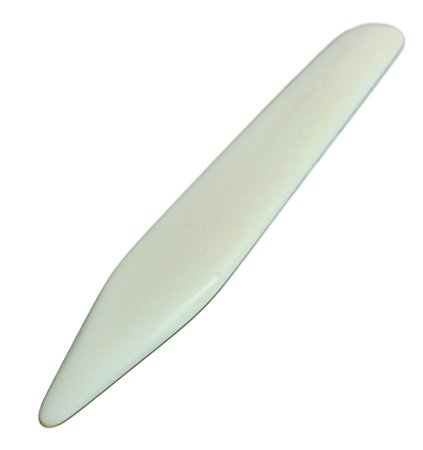 Traditional 6" real bone folder for bookbinding, leather and paper crafts.