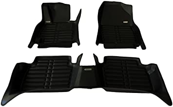 TuxMat Custom Car Floor Mats for Mazda 3 2014-2018 Models - Laser Measured, Largest Coverage, Waterproof, All Weather. The Ultimate Winter Mats, Also Look Great in the Summer. The Best Mazda 3 Accessory. (Full Set - Black)
