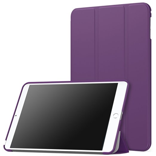 MoKo iPad Mini 4 Case - Ultra Slim Lightweight Smart-shell Stand Cover Case With Auto Wake / Sleep for Apple iPad Mini 4 (2015 edition) 7.9 inch iOS Tablet, PURPLE