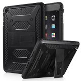 ULAK KNOX ARMOR Hybrid Impact Resistant Case for Apple iPad Mini 123 with Kickstand Black