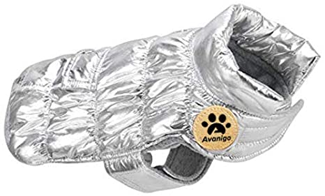 Avanigo Waterproof Dog Vest Winter Coat Windproof Pet Clothes Warm Dog Apparel Cold Weather Dog Jacket