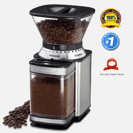 Paksh  Cuisinart DBM-8 Supreme Automatic Burr Mill Conical Coffee Grinder 8226 Grinds Coffee Beans Spices Nuts and Grains 8226 Durable Brushed Stainless Steel