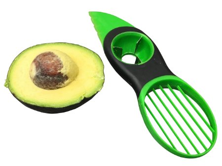 Premier Chef Avocado Slicer - 3-in-1 Tool Works as a Splitter, Pitter and Cutter for Avocados - Professional Quality - Easy to Use - Dishwasher Safe