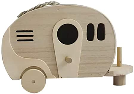 Unfinished Ready to Paint Wood Camper Birdhouse