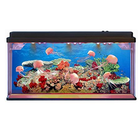 Lightahead Artificial Marine Aquarium Swimming Fish Tank with Bubbles and Multi Colored LED Big Size