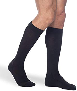 SIGVARIS Men's Cushioned Cotton 182 Calf High Compression Socks 15-20mmHg