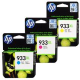 HP 933XL High Yield Officejet Ink Cartridges Cyan  Magenta  Yellow