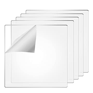 4 x 4 Inches Clear Plastic Acrylic Sheets 0.12 Inch Thick Acrylic Square Panel Transparent Acrylic Square Signs for Crafts and Painting Supplies (10 Pieces)