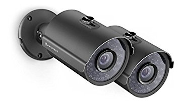 2-Pack Amcrest ProHD Outdoor 1080P POE Bullet IP Security Camera - IP67 Weatherproof, 1080P (1920 TVL), IP2M-842E (Black)