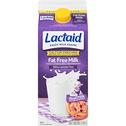 Lactaid Fat Free Milk, Calcium Enriched, 64 fl oz