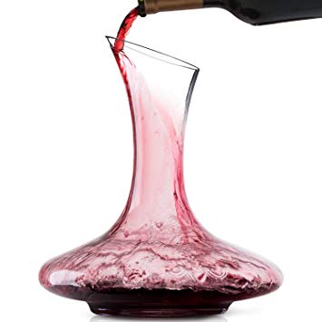 Bella Vino Lead-Free Wine Decanter and Aerator with a Wide Base for Vivid Aerating, Elegant Crystal Carafe, Wine Accessories, Wine Gifts
