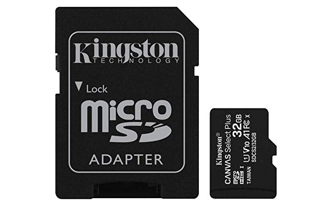 Kingston Canvas Select Plus microSD Card SDCS2/32 GB Class 10 (SD Adapter Included)