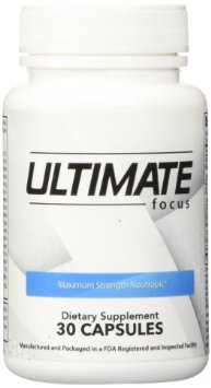 Ultimate Focus - Top Rated Brain Support Supplement - with Ginko Biloba, DMAE, Phosphatidylserine, Bacopa Extract, Vinpocetine, Huperzine-A - Memory, Concentration and Focus Support Nootropic Cognitive Enhancer - 30 Day Supply