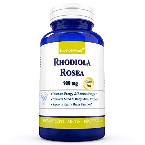 Rhodiola Rosea Supplement 900 mg 180 Capsules from Rhodiola Extract - Natural Rodhiola Support by BoostCeuticals
