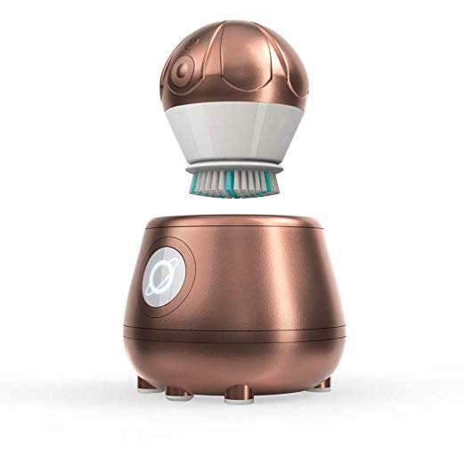 TAO Clean Aura Clean Orbital Facial Cleansing Brush & Cleaning Station, Rose Gold (Limited Edition)