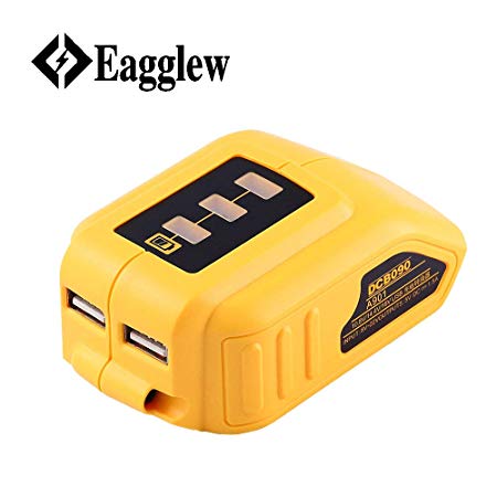 DCB090 USB Charger for Dewalt 12V/20V Max Power Source Lithium Ion Battery Adapter Fit Charging Small Digital Tools