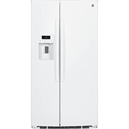 GE GSE25HGHWW 25.4 Cu. Ft. White Side-By-Side Refrigerator - Energy Star