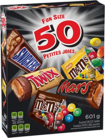 MARS Variety, Assorted Chocolate Christmas Box, 50 Fun Size Bars