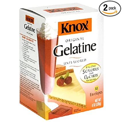 Knox Original Gelatin (32-Count Envelopes), Unflavored, 8 Ounce (Pack of 2)