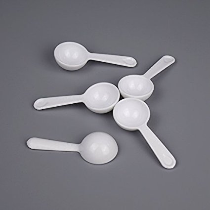 100PCS/LOT 3g hdpe Recycling Spoon,Food Grade hard plastic spoon with powder,3g measuring spoon