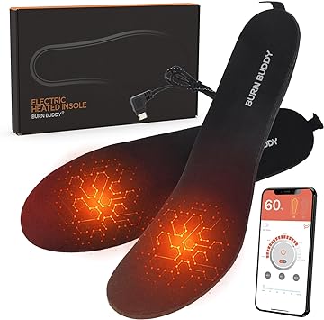 Heated Insoles with Remote Control Electric Foot Warmer for Men 5000mAH Battery Rechargeable Toe Warmers Women Electric Shoes Heating Insole for Boots Outdoor Hunting Hiking Fishing Skiing Camping