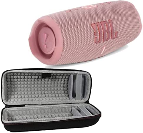 JBL Charge 5 - Portable Bluetooth Speaker with Exclusives Hardshell Travel Case with IP67 Waterproof and USB Charge Out (Pink)