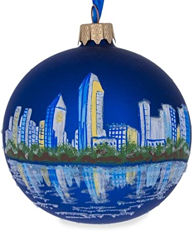 BestPysanky San Diego, California Glass Ball Christmas Ornament 3.25 Inches