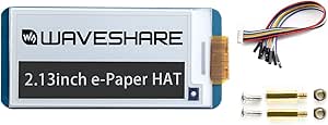 Waveshare 2.13inch E-Paper Display HAT Compatible with Jetson Nano/Raspberry Pi 4B/3B /3A /3B/2B/1B /1A /Zero 2 W/Zero W/Zero 250x122 Resolution Black/White Dual-Color