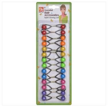 Twinbead Bubble Ponytailers - 14 Pcs (Multi-Color)