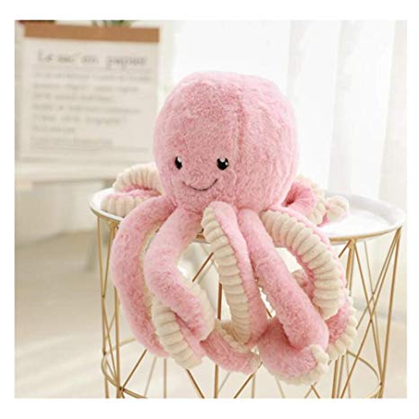 HYL World 15.7 Inches Plush Cute Octopus Dolls Soft Toy Stuffed Marine Animal for Home Decor Christmas Birthday Gifts-Pink