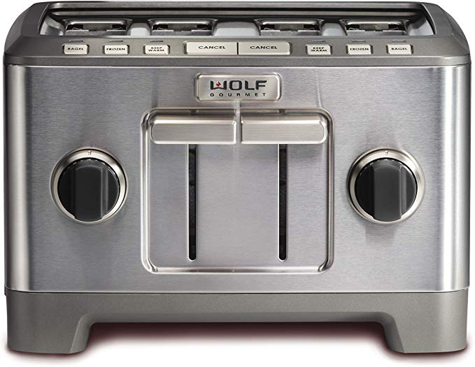 Wolf Gourmet Wolf Gourmet 4 Slice Toaster (WGTR114S) (Black), 2.1,