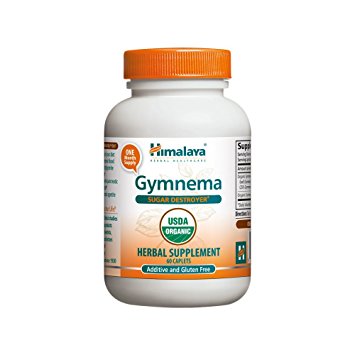 Himalaya Organic Gymnema 60 Caplets for Sugar Destroyer & Healthy Glucose Metabolism 700mg