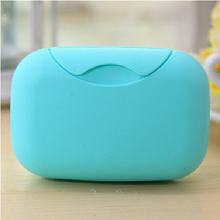 UDTEE 2PCS Beautiful And Lovely/Cute Portable Home/Outdoor Hiking/Traveling/Camping Candy Color Soap Container/Case/Box/Holder/Organizer,Large Size,Blue Color