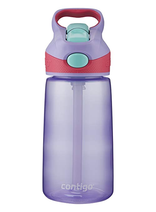 Contigo AUTOSPOUT Straw Striker Kids Water Bottle, 14 oz, Wisteria