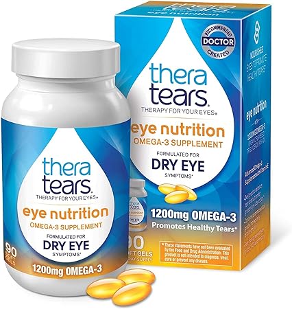 Thera Tears Nutrition Omega-3 Supplement Easy Swallow Capsules - 90 CT