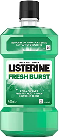 Listerine Fresh Burst Mouthwash, 500 ml