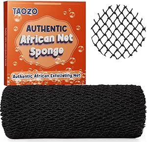 African Net Sponge Authentic African Exfoliating Net Sponge Long Net Bath Sponge Rag African Wash Net Shower Body Scrubber