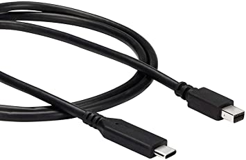 StarTech.com 1m / 3 ft USB-C to Mini DisplayPort Cable - 4K 60Hz - Black - USB 3.1 Type C to mDP Adapter (CDP2MDPMM1MB)