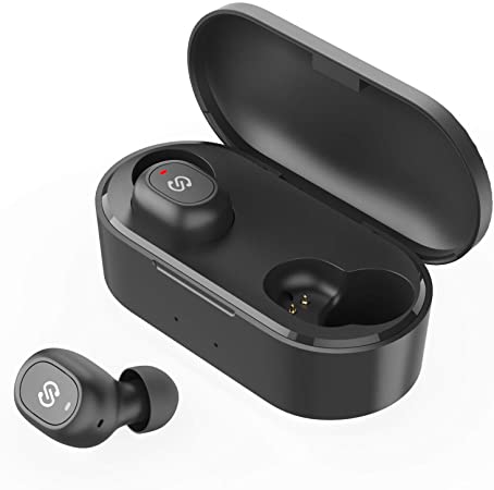 SoundPEATS True Wireless Earbuds 5.0, [2020 Truefree   ]Bluetooth Mini Headphones in-Ear Stereo Wireless Earphones with Mic Binaural Calls, One-Step Pairing, Total 40 Hours