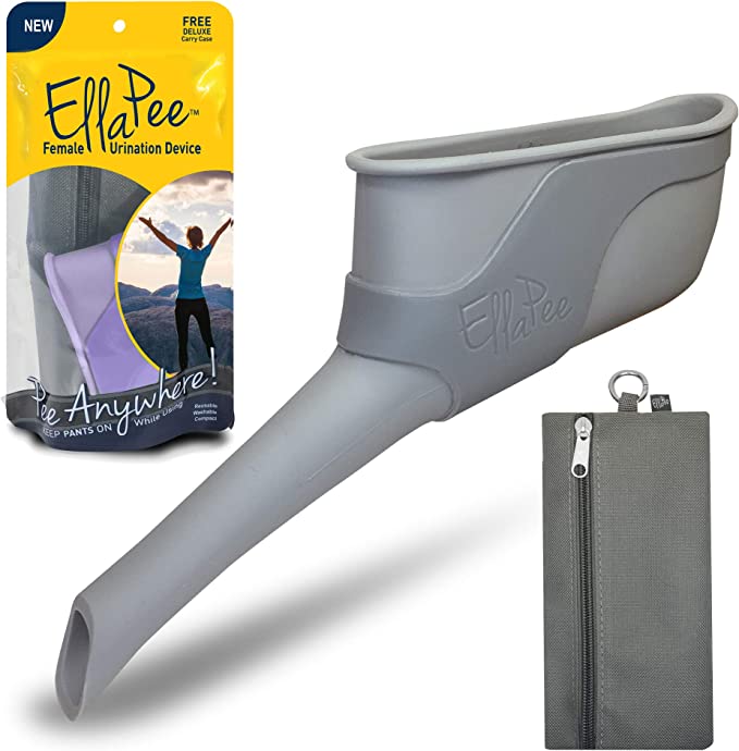 EllaPee Womens Urinal Funnel Female Urination Device for Women, Camping Accessories, Hiking, Outdoor Activities & More with Medical Grade Silicone (Reusable) So You Can Stand to Pee with Included Bag