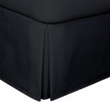 Lux Hotel Basic Microfiber 14-Inch Bed Skirt Full Black