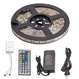 Minger Waterproof LED Strip Light 164ft 300leds RGB SMD 5050 with 44-keys IR Remote Controller and 6A 12V Power Supply for Home Lighting Kitchen Christmas Indoor and Outdoor Decoration