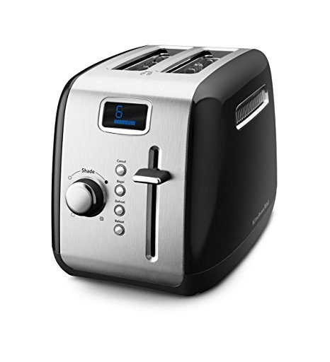 KitchenAid KMT222OB 2-Slice Toaster with Manual High-Lift Lever and Digital Display - Onyx Black