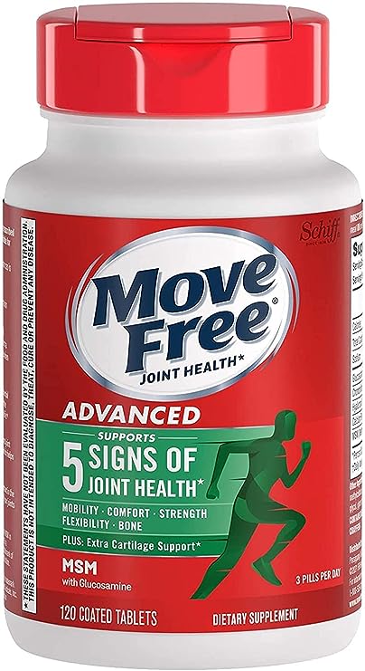 Move Free. Advanced Plus MSM Total Joint Health Tablet, 120 Count (11868)