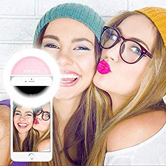 Selfie Ring Light, Selfie Light Ring Brightness Rechargeable Selfie Lighting Ring for iPhone Samsung Galaxy
