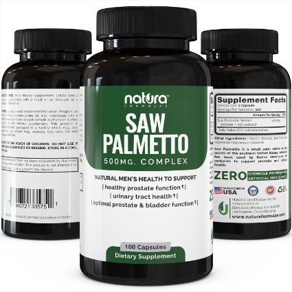1 Pure Saw Palmetto Capsules For Prostate and Urinary Health  Best Natural DHT Blocker Supplement to Fight Hair Loss  500mg Complex Berry Powder Extract per Serving  100 Capsules