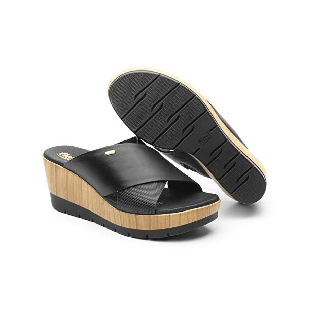 Flexi BELANOVA Women's Genuine Leather Slip-on Wedge Sandals